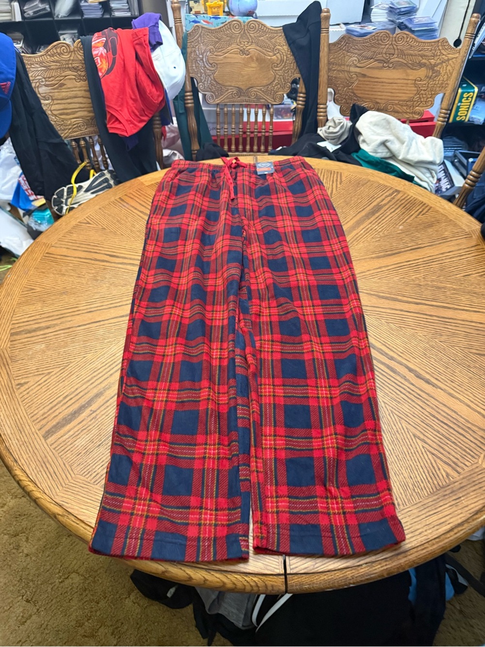 New with Tags St. John's Bay Red and Navy Plaid Maxi Skirt